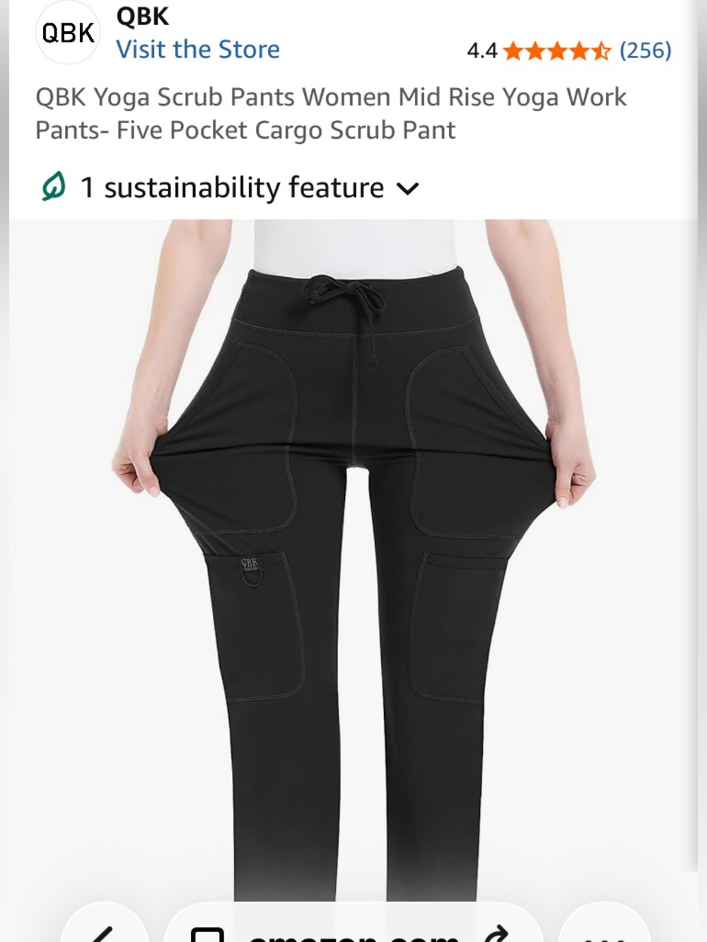 Black Flare legging Scrub Pants size MT
